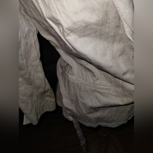 Loft NWT Elegant Cream Women's Belted Jacket 92% Cotton - Picture 6 of 8